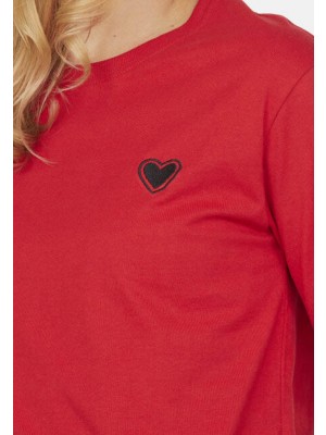 Sisters Point T-shirt Heka-Loose ss rood | Freewear T-shirt Heka-Loose ss - www.freewear.nl - Freewear