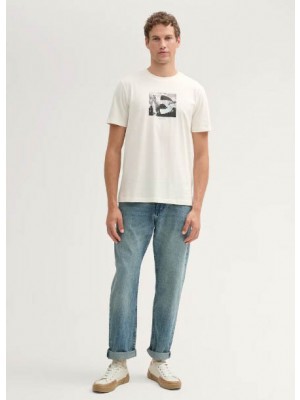 Tom Tailor T-shirt photoprint wool white | Freewear T-shirt photoprint - www.freewear.nl - Freewear