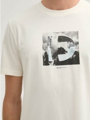 Tom Tailor T-shirt photoprint wool white | Freewear T-shirt photoprint - www.freewear.nl - Freewear
