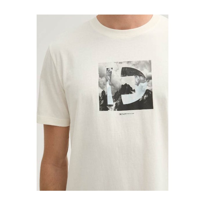 Tom Tailor T-shirt photoprint wool white | Freewear T-shirt photoprint - www.freewear.nl - Freewear