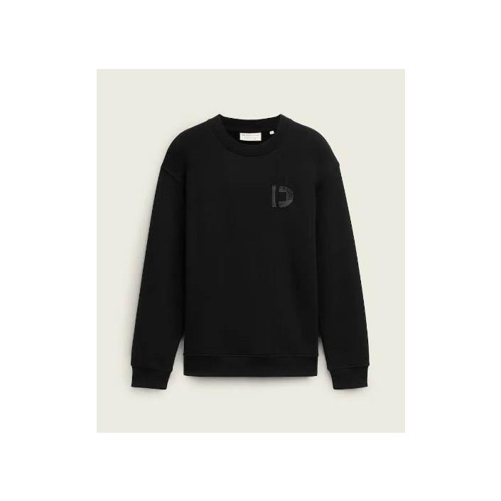 Tom Tailor Circularity crew neck zwart | Freewear Circularity crew neck - www.freewear.nl - Freewear