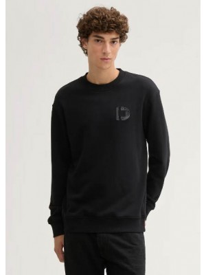 Tom Tailor Circularity crew neck zwart | Freewear Circularity crew neck - www.freewear.nl - Freewear