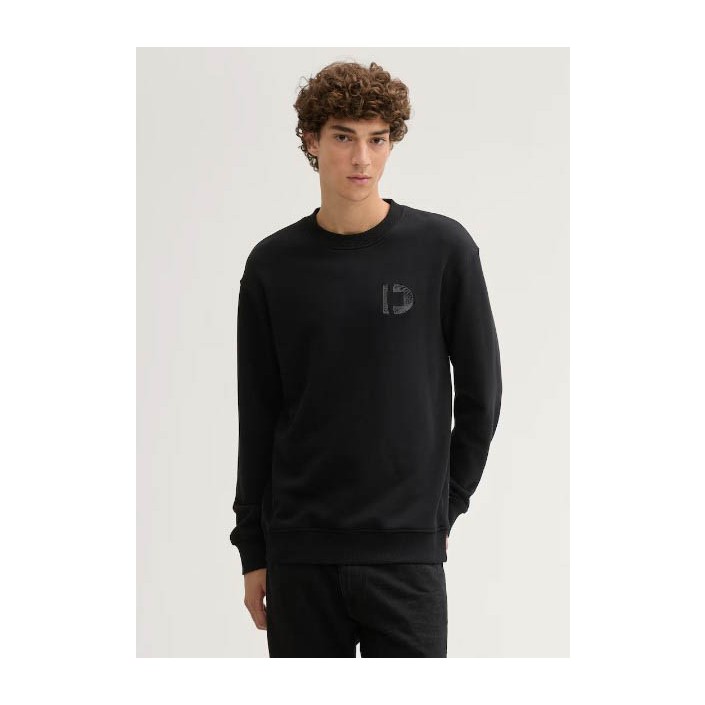 Tom Tailor Circularity crew neck zwart | Freewear Circularity crew neck - www.freewear.nl - Freewear