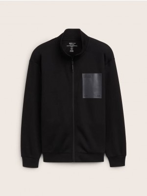 Tom Tailor Collar Zipper Jacket zwart | Freewear Collar Zipper Jacket - www.freewear.nl - Freewear