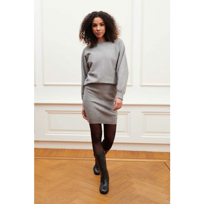 Lofty Manner Sweater Elayna grijs | Freewear Sweater Elayna - www.freewear.nl - Freewear