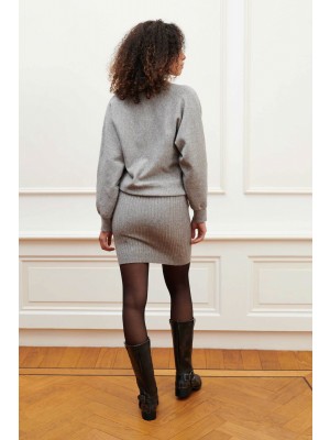 Lofty Manner Sweater Elayna grijs | Freewear Sweater Elayna - www.freewear.nl - Freewear