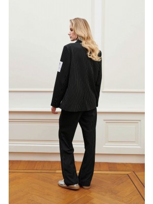 Lofty Manner Trouser Nienke black/white | Freewear Trouser Nienke - www.freewear.nl - Freewear