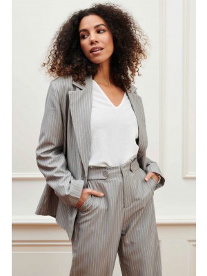 Lofty Manner Blazer Liset grijs/wit | Freewear Blazer Liset - www.freewear.nl - Freewear
