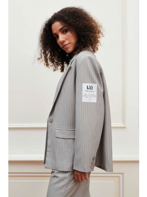Lofty Manner Blazer Liset grijs/wit | Freewear Blazer Liset - www.freewear.nl - Freewear