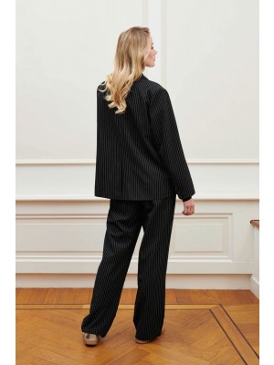 Lofty Manner Blazer Liset zwart/wit | Freewear Blazer Liset - www.freewear.nl - Freewear