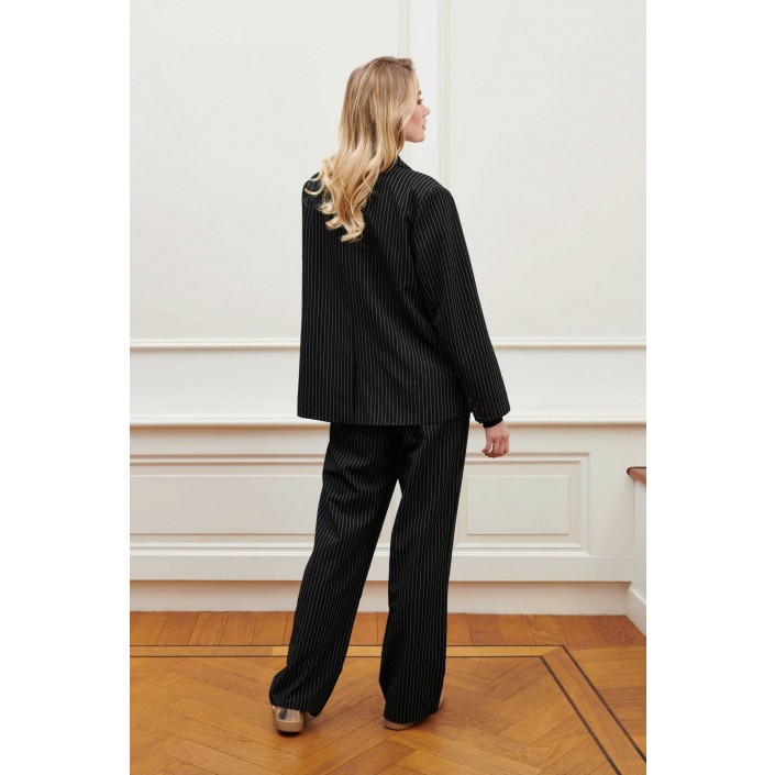 Lofty Manner Blazer Liset zwart/wit | Freewear Blazer Liset - www.freewear.nl - Freewear