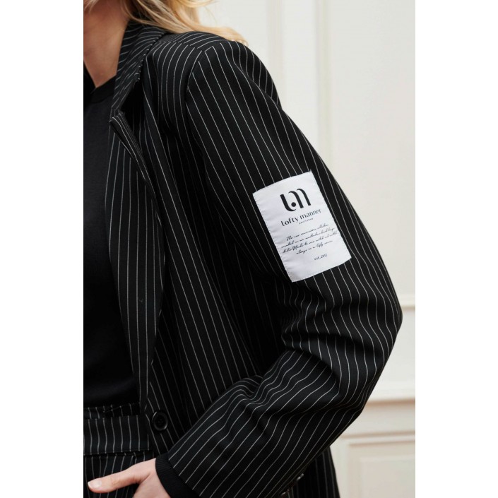 Lofty Manner Blazer Liset zwart/wit | Freewear Blazer Liset - www.freewear.nl - Freewear