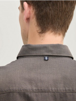 Tom Tailor Structured Shirt parasol brown | Freewear Structured Shirt - www.freewear.nl - Freewear