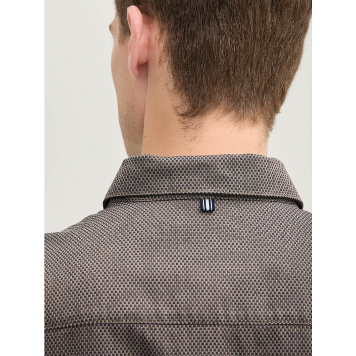 Tom Tailor Structured Shirt parasol brown | Freewear Structured Shirt - www.freewear.nl - Freewear
