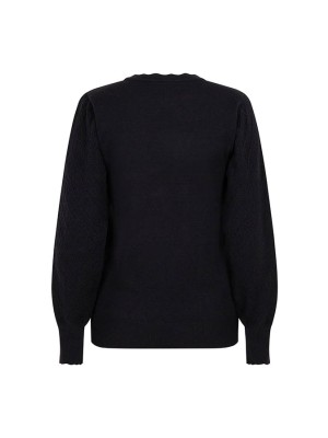 Lofty Manner Sweater Romy zwart | Freewear Sweater Romy - www.freewear.nl - Freewear