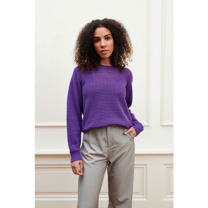 Lofty Manner Sweater Sia paars | Freewear Sweater Sia - www.freewear.nl - Freewear