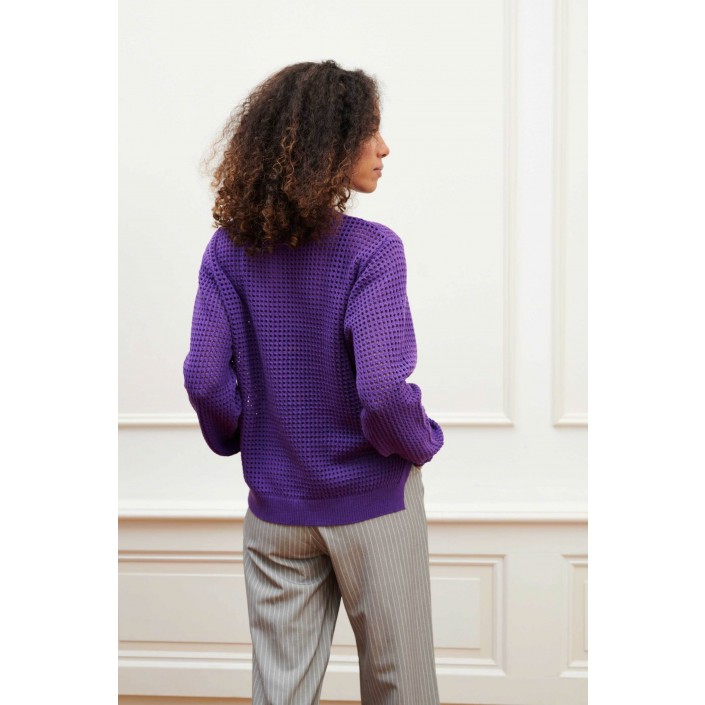 Lofty Manner Sweater Sia paars | Freewear Sweater Sia - www.freewear.nl - Freewear