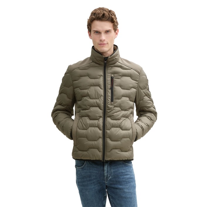 Tom Tailor Hybrid jacket olive green | Freewear Hybrid jacket - www.freewear.nl - Freewear