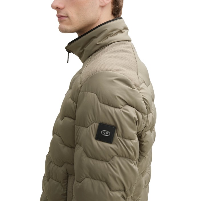 Tom Tailor Hybrid jacket olive green | Freewear Hybrid jacket - www.freewear.nl - Freewear