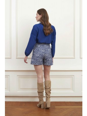 Lofty Manner Blouse Zuri navy blue | Freewear Blouse Zuri - www.freewear.nl - Freewear