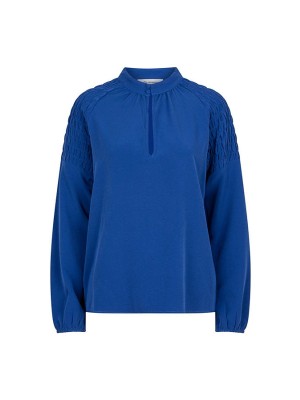 Lofty Manner Blouse Zuri navy blue | Freewear Blouse Zuri - www.freewear.nl - Freewear