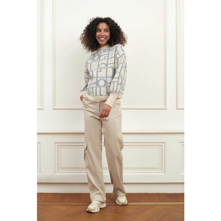 Lofty Manner Sweater Adora Monogram print | Freewear Sweater Adora - www.freewear.nl - Freewear