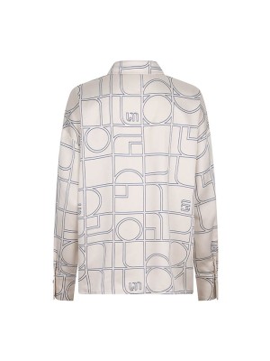 Lofty Manner Blouse Sadira Monogram print | Freewear Blouse Sadira - www.freewear.nl - Freewear