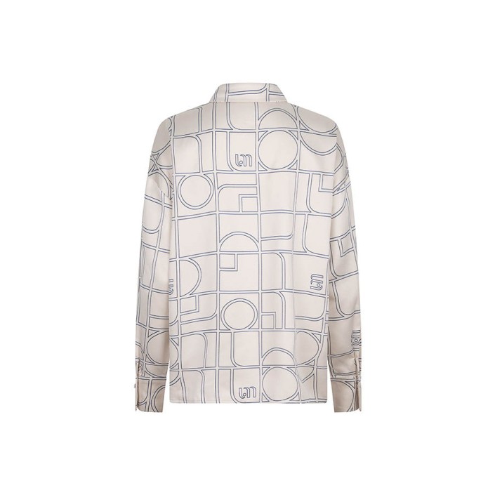 Lofty Manner Blouse Sadira Monogram print | Freewear Blouse Sadira - www.freewear.nl - Freewear