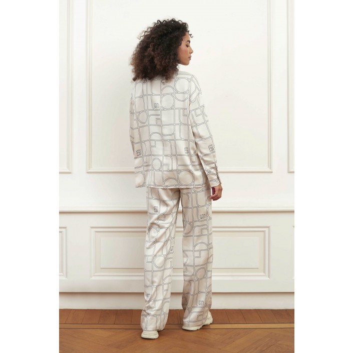 Lofty Manner Trouser Cally monogram print | Freewear Trouser Cally - www.freewear.nl - Freewear
