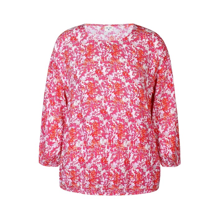 Ze-Ze Relly Print Blouse rose print | Freewear Relly Print Blouse - www.freewear.nl - Freewear