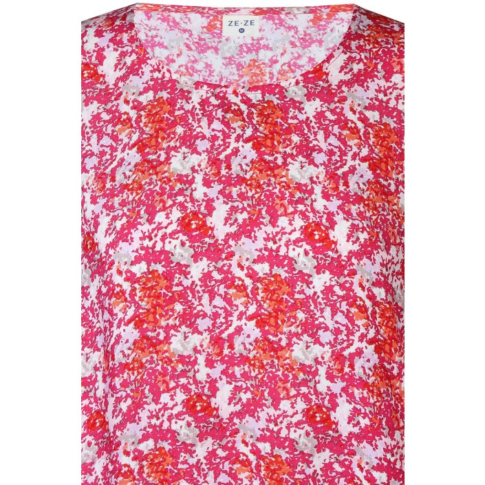 Ze-Ze Relly Print Blouse rose print | Freewear Relly Print Blouse - www.freewear.nl - Freewear
