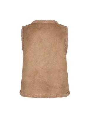 Lofty Manner Gilet Mois beige | Freewear Gilet Mois - www.freewear.nl - Freewear