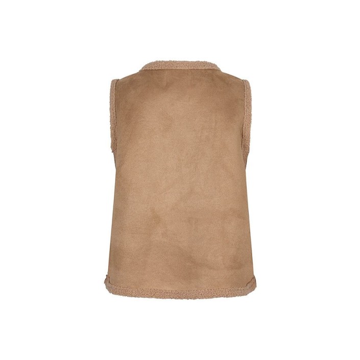 Lofty Manner Gilet Mois beige | Freewear Gilet Mois - www.freewear.nl - Freewear