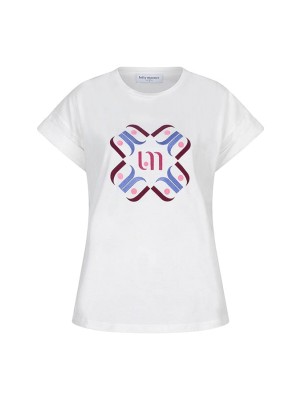 Lofty Manner T-shirt Shenna white | Freewear T-shirt Shenna - www.freewear.nl - Freewear