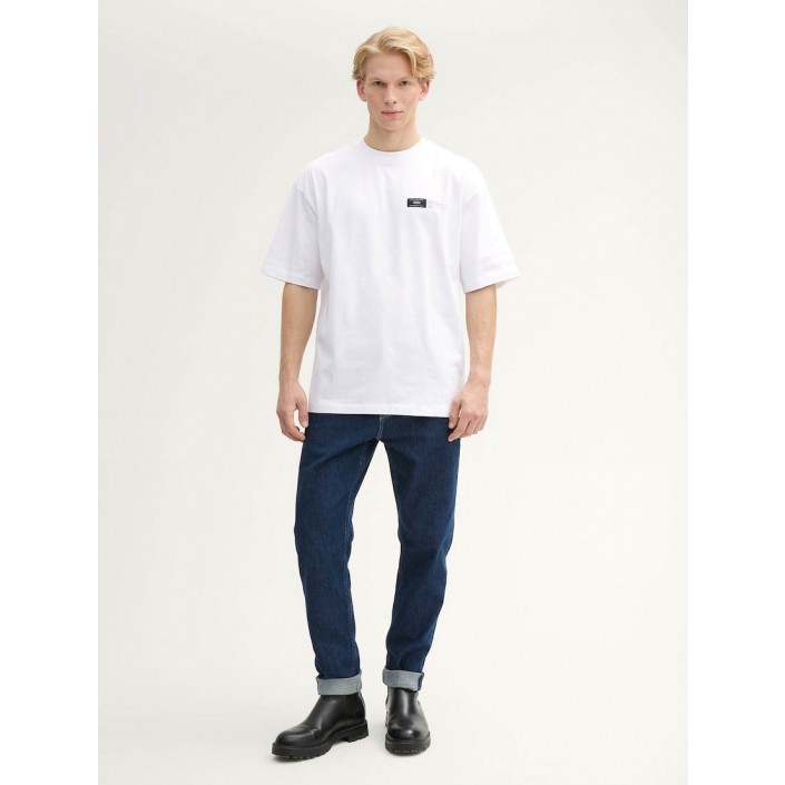 Tom Tailor Oversized printed t-shirt white | Freewear Oversized printed t-shirt - www.freewear.nl - Freewear