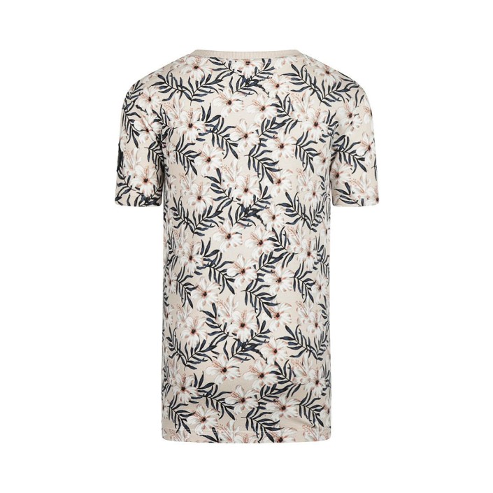No Way Monday Ki T-shirt ss bloem beige | Freewear Ki T-shirt ss bloem - www.freewear.nl - Freewear