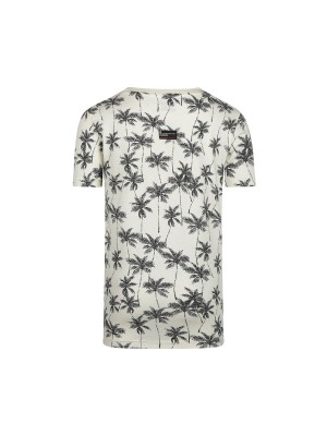 No Way Monday Ki T-shirt ss palmboom off white | Freewear Ki T-shirt ss palmboom - www.freewear.nl - Freewear