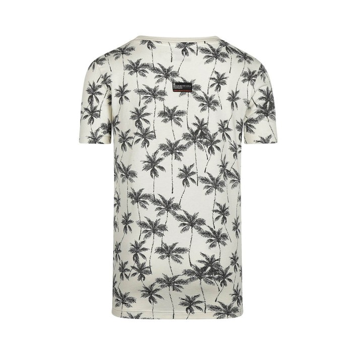 No Way Monday Ki T-shirt ss palmboom off white | Freewear Ki T-shirt ss palmboom - www.freewear.nl - Freewear
