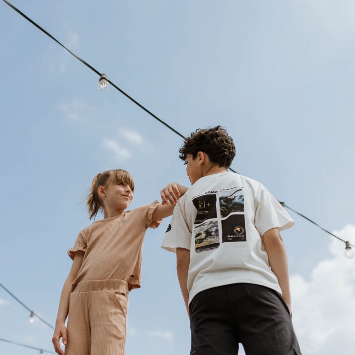 No Way Monday Ki T-shirt ss off white | Freewear Ki T-shirt ss - www.freewear.nl - Freewear