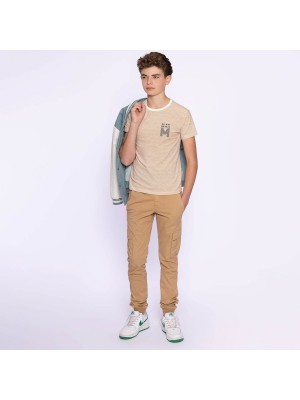 No Way Monday Ki T-shirt print ecru | Freewear Ki T-shirt print - www.freewear.nl - Freewear