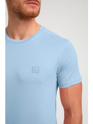 Gabbiano Premium Basic T-shirt bright blue | Freewear Premium Basic T-shirt - www.freewear.nl - Freewear