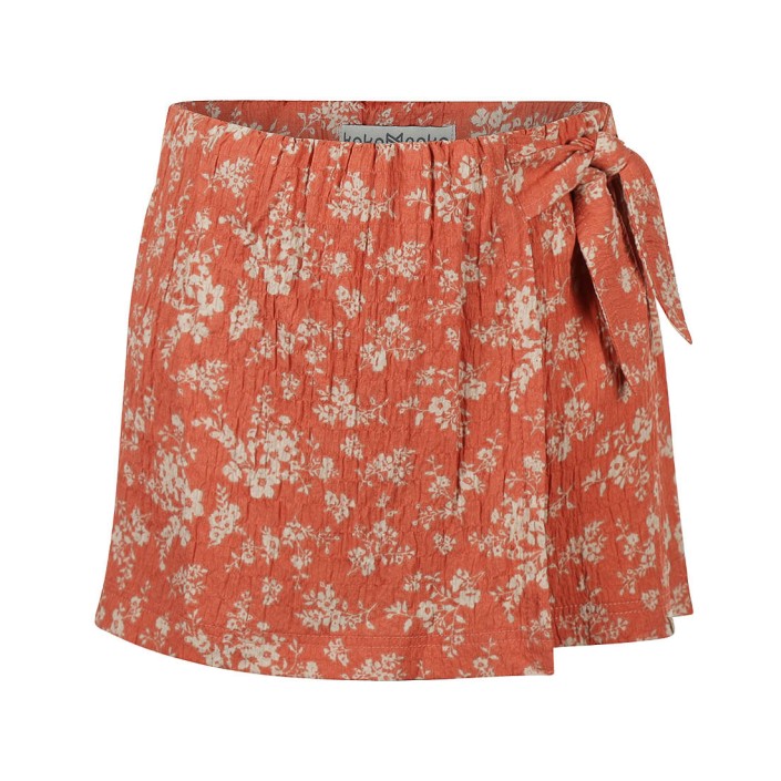 Koko Noko Ki Bloemetjes Skort rusty orange | Freewear Ki Bloemetjes Skort - www.freewear.nl - Freewear