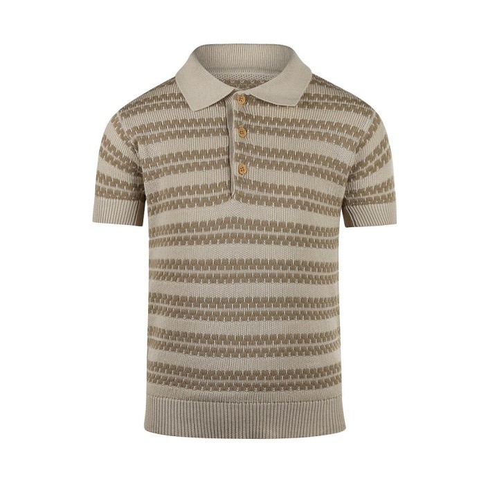 Koko Noko Ki Polo ss taupe | Freewear Ki Polo ss - www.freewear.nl - Freewear