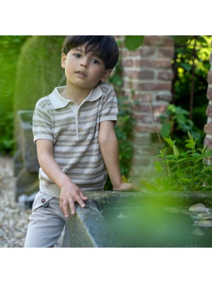 Koko Noko Ki Polo ss taupe | Freewear Ki Polo ss - www.freewear.nl - Freewear