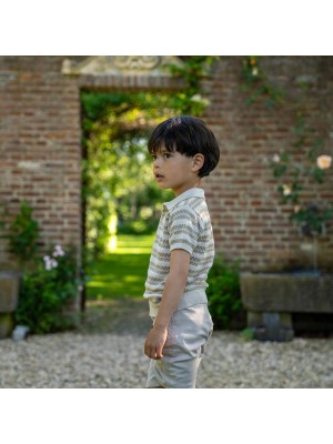 Koko Noko Ki Polo ss taupe | Freewear Ki Polo ss - www.freewear.nl - Freewear