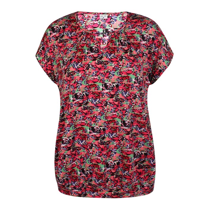 Ze-Ze T-shirt Kaela print rose | Freewear T-shirt Kaela print - www.freewear.nl - Freewear