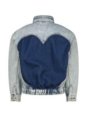 Vingino Ki Tori Heart jeans jack light bleach | Freewear Ki Tori Heart jeans jack - www.freewear.nl - Freewear