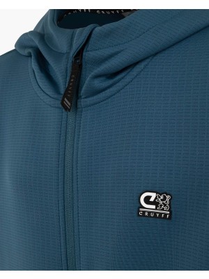 Cruyff Ki Vital zip trough teal | Freewear Ki Vital zip trough - www.freewear.nl - Freewear