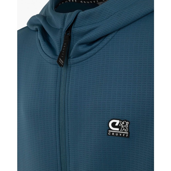 Cruyff Ki Vital zip trough teal | Freewear Ki Vital zip trough - www.freewear.nl - Freewear