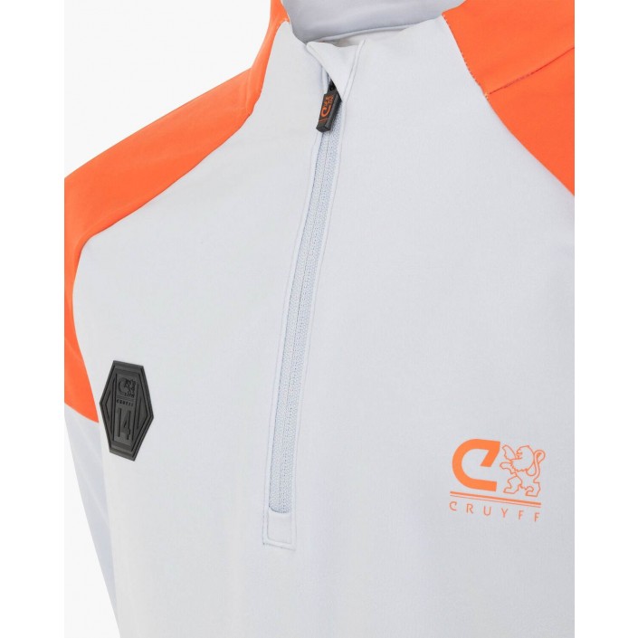 Cruyff Ki Icon zip top charcoal grey | Freewear Ki Icon zip top - www.freewear.nl - Freewear